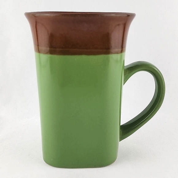 Royal Norfolk 5 Tall Mugs Quality Collectible Stoneware Green Brown - Picture 4 of 12